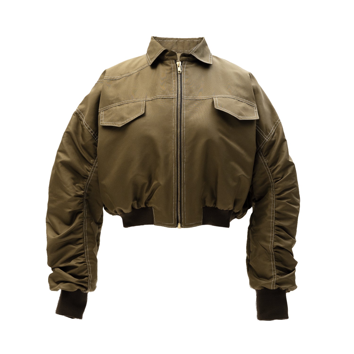Liquid bomber coat / brown / 242ZOE-BZ01 | ZOE