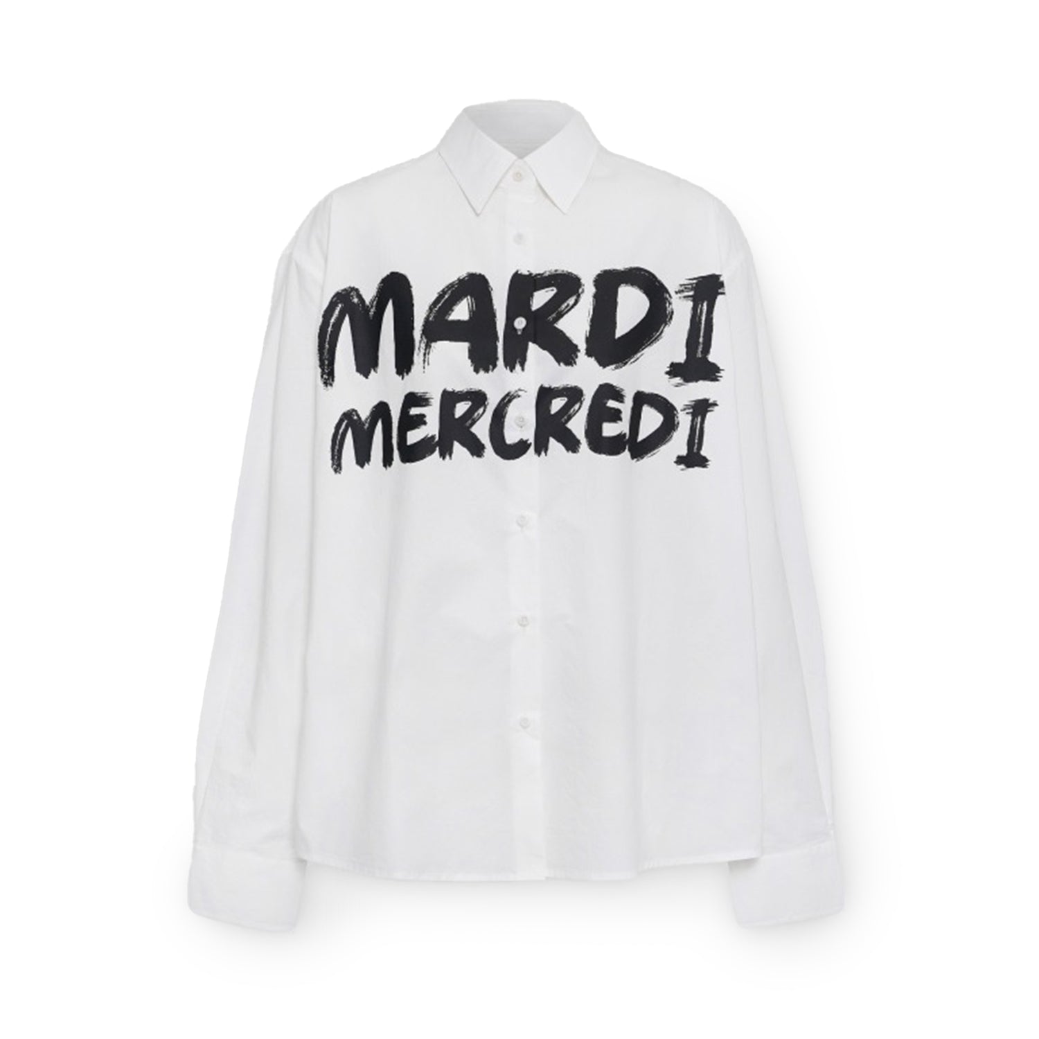 Oversized Shirt Brush Logo Contrast – FRUITION