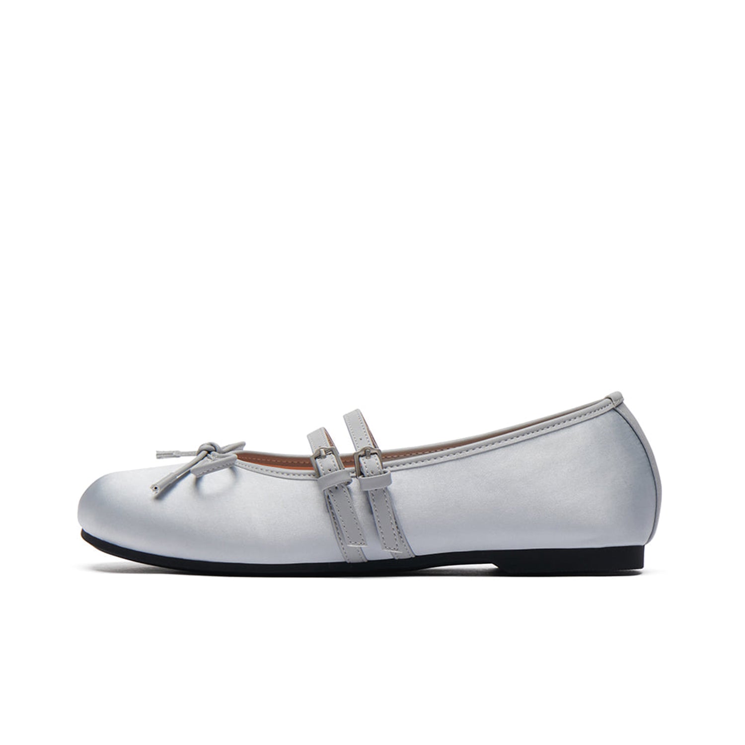 Square Toe Two Strap MaryJane Satin – FRUITION