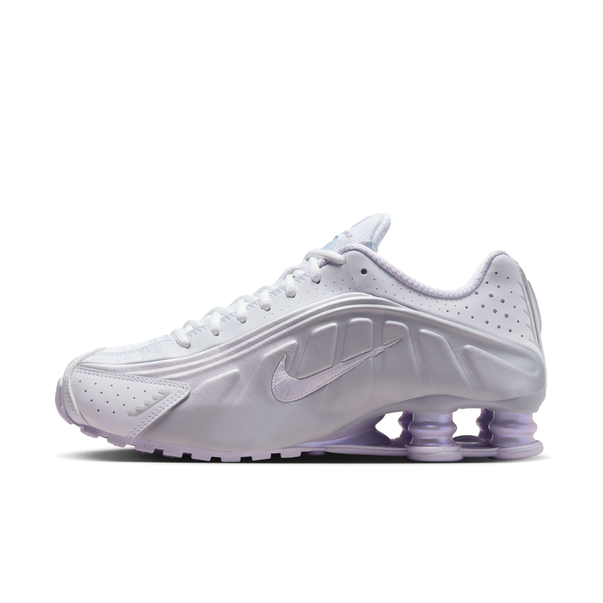 Shox R4 W WHITE BARELY GRAPE MTLC PLATINUM US6W