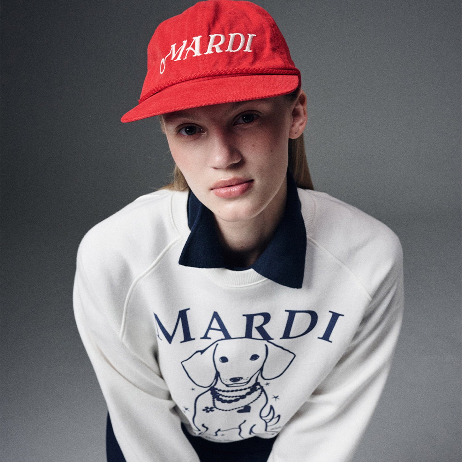 【完売品】andmary Mary logo cap ivory ANDMARY】Mary logo cap