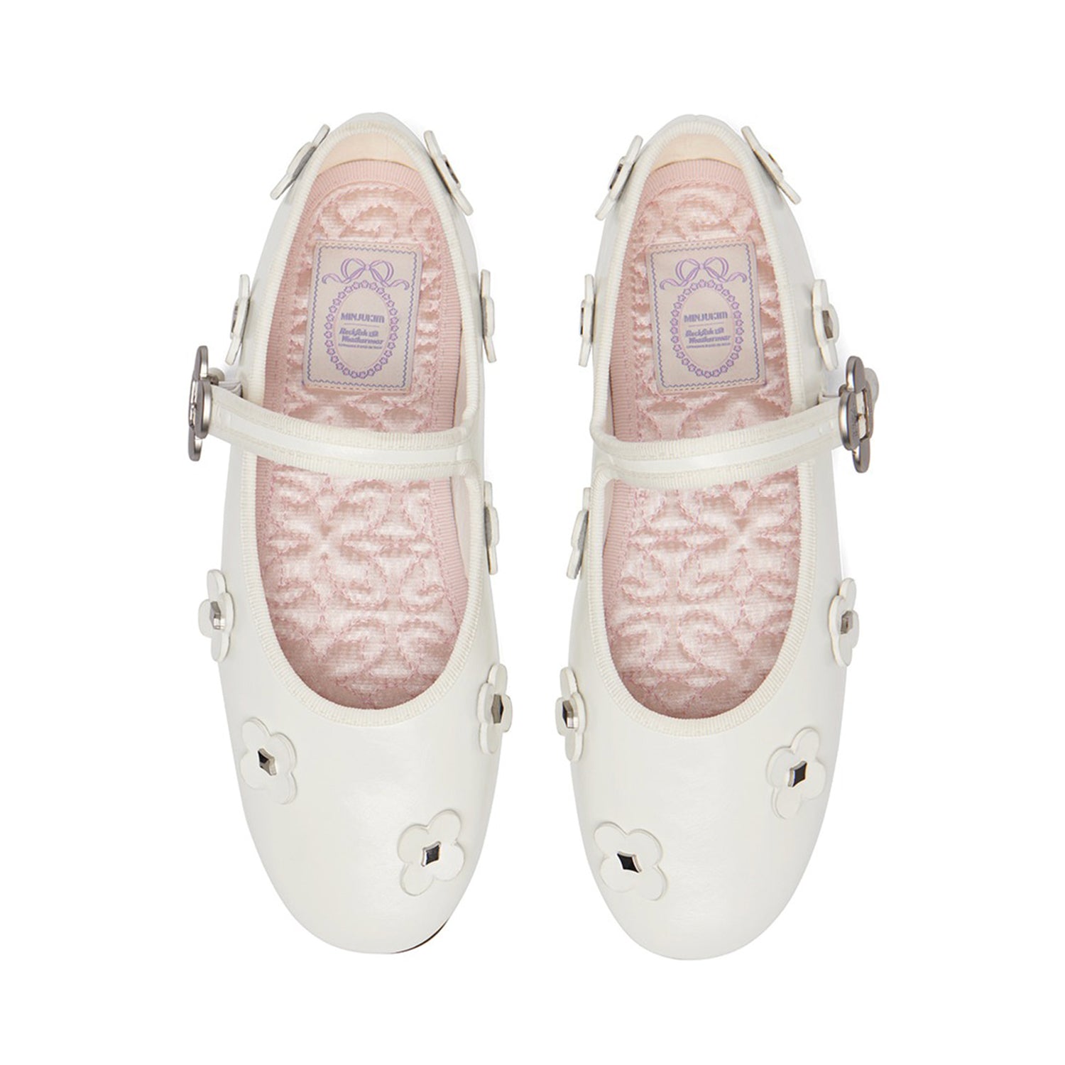 靴 [X MINJUKIM] FLORAL PATCH MARYJANES ROCKFISH X MINJUKIM FLORAL PATCH MARYJANES – SeoulSeoul