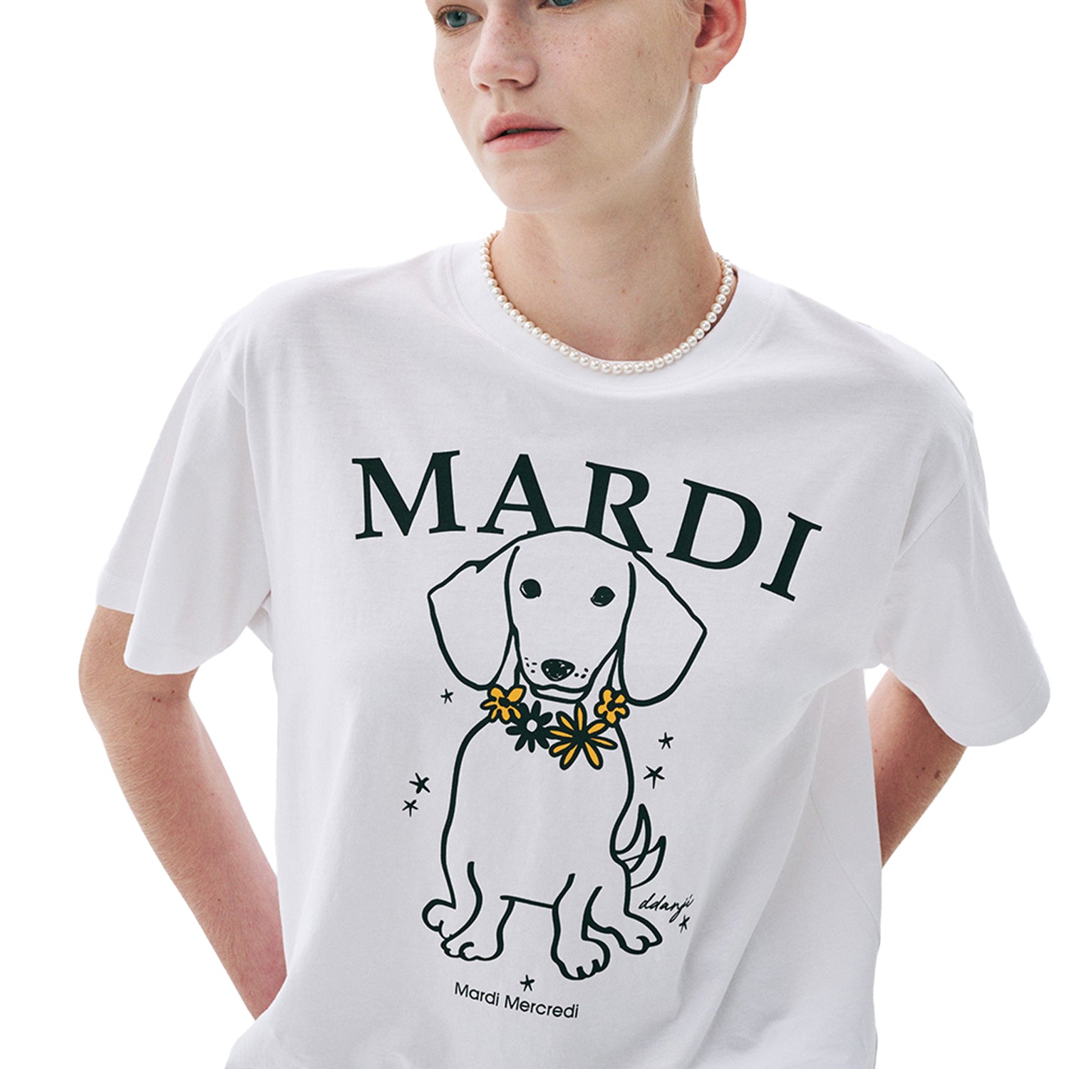 T-Shirt Swing The Tail Ddanji Flower Necklace – FRUITION