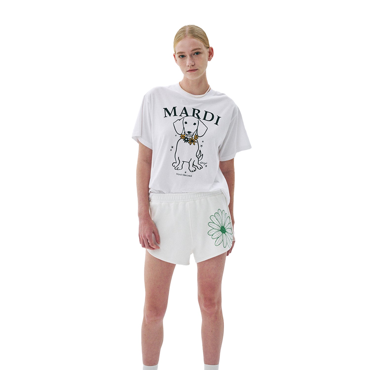 tシャツ TSHIRT SWING THE TAIL DDANJI FLOWER NECKLACE レディース T-Shirt Swing The Tail Ddanji Flower Necklace – FRUITION