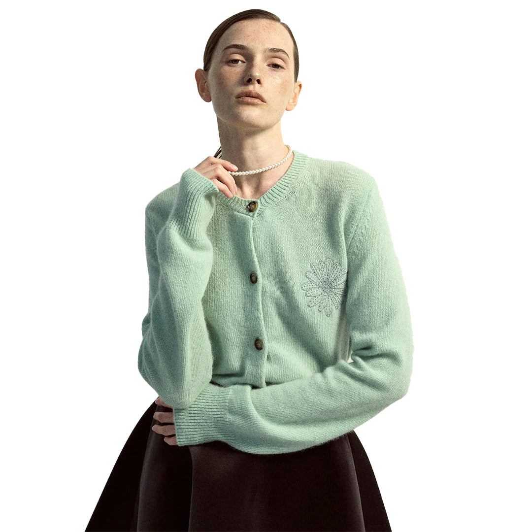 Raccoon Blended Cardigan Round Neck – FRUITION