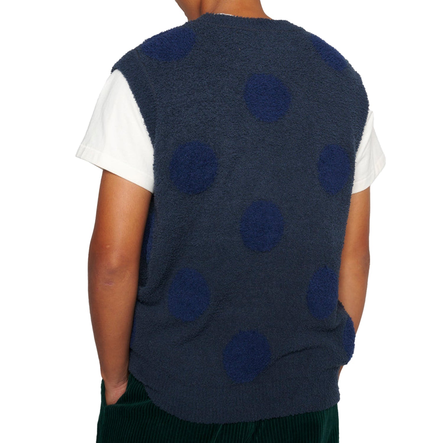 Teddy Fur Dot Knit Vest - INVINCIBLE