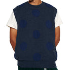 Teddy Fur Dot Knit Vest - INVINCIBLE