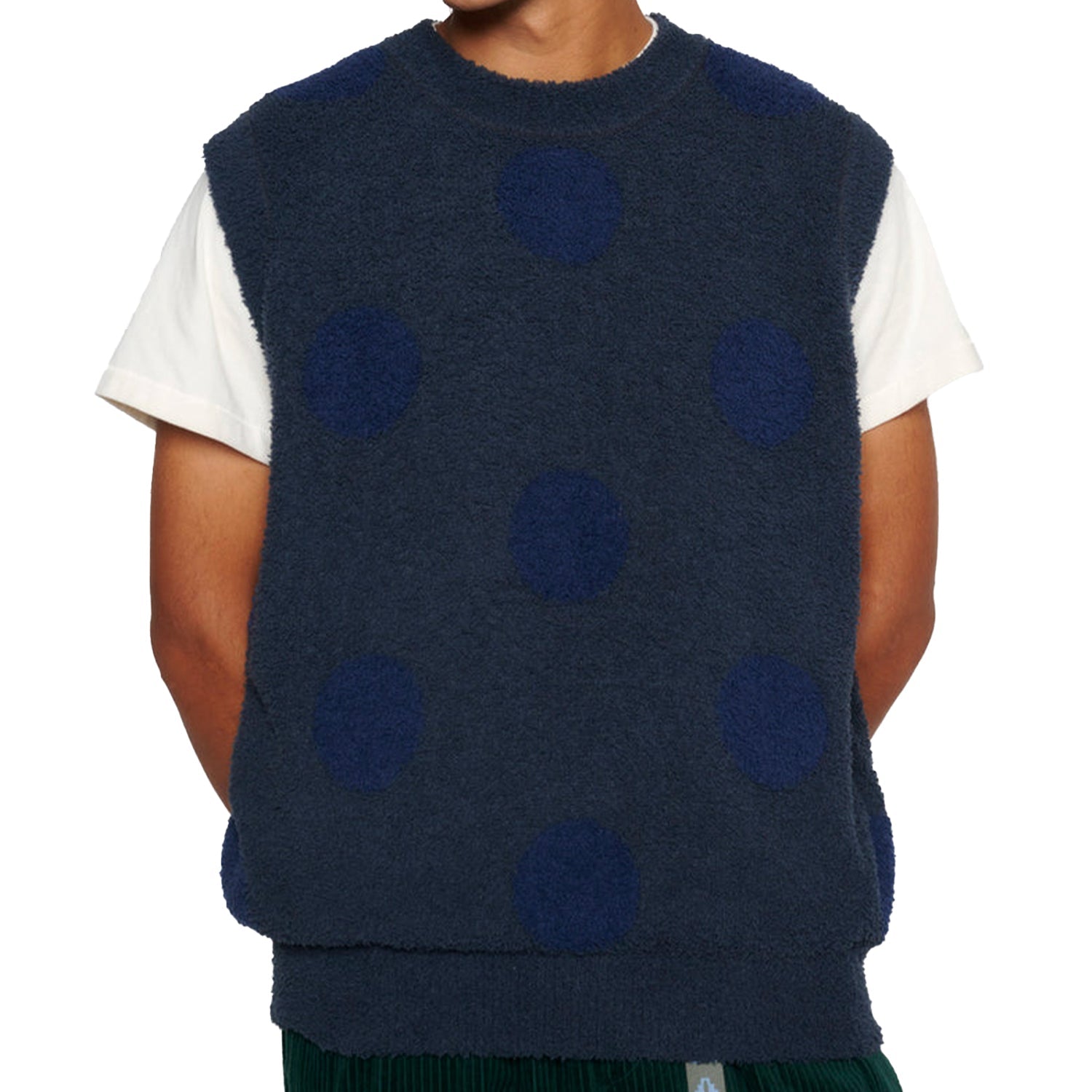 Teddy Fur Dot Knit Vest - INVINCIBLE