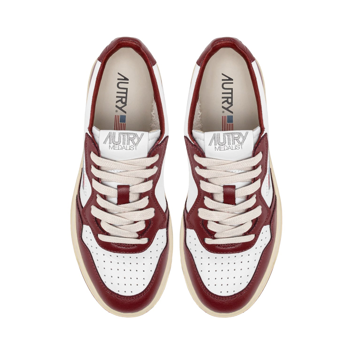 Medalist Low Sneakers in Two-Tone Leather - INVINCIBLE